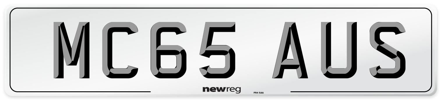 MC65 AUS Number Plate from New Reg
